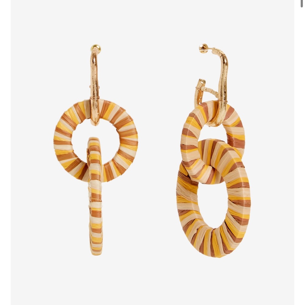 Wrapped Wood Drop Earrings